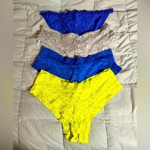 victoria’s secret medium/large lacey panty bundle